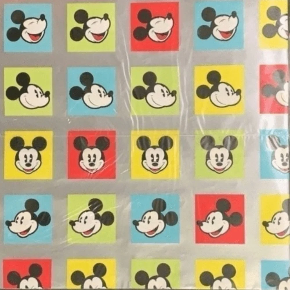 Hallmark Gift Wrap 8.3 Sq Ft Disney Mickey Mouse Colorful Print 2 Sheets USA Fun